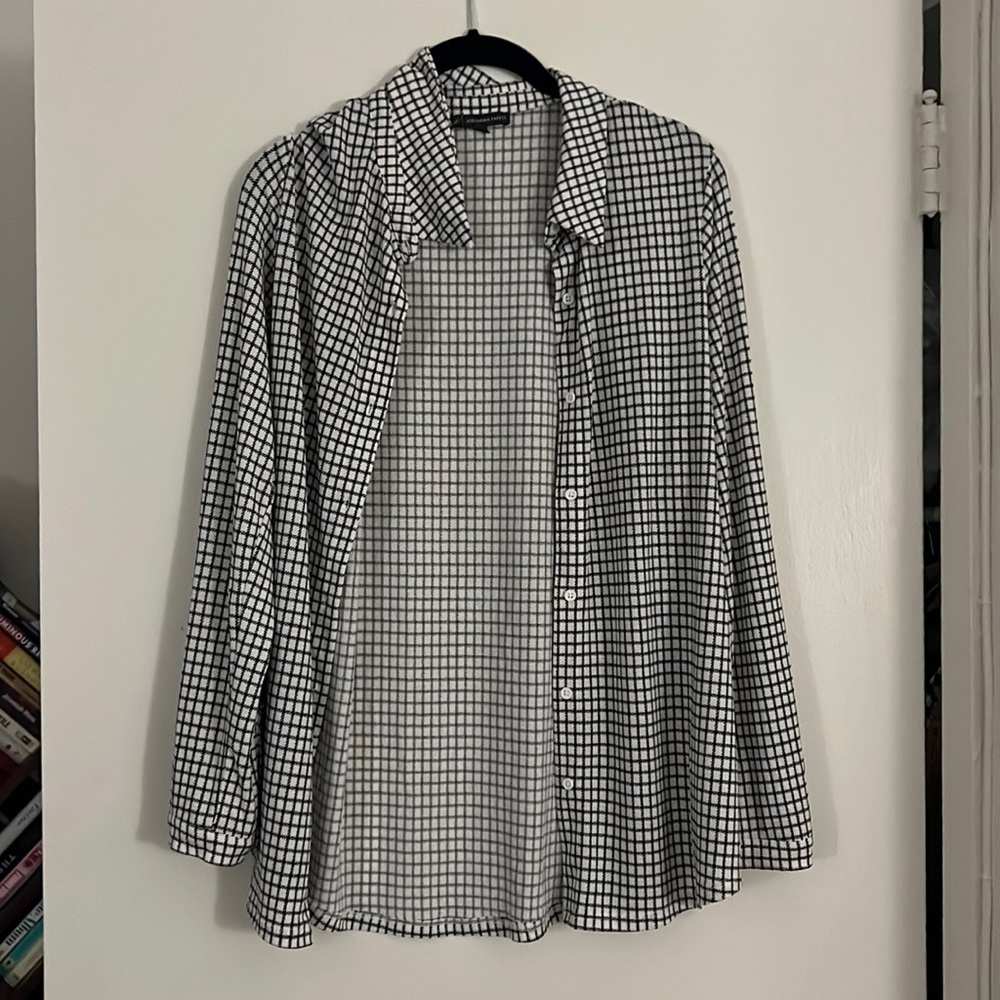 Adrianna Papell Button Down Stretchy Blouse